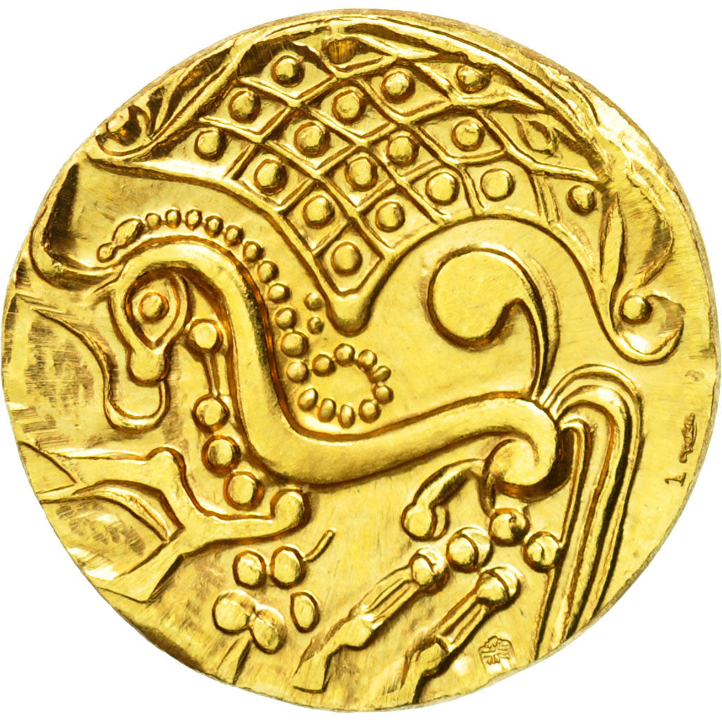 Coin, Parisii, Medal, Refrappe Stater, MS(63), Gold