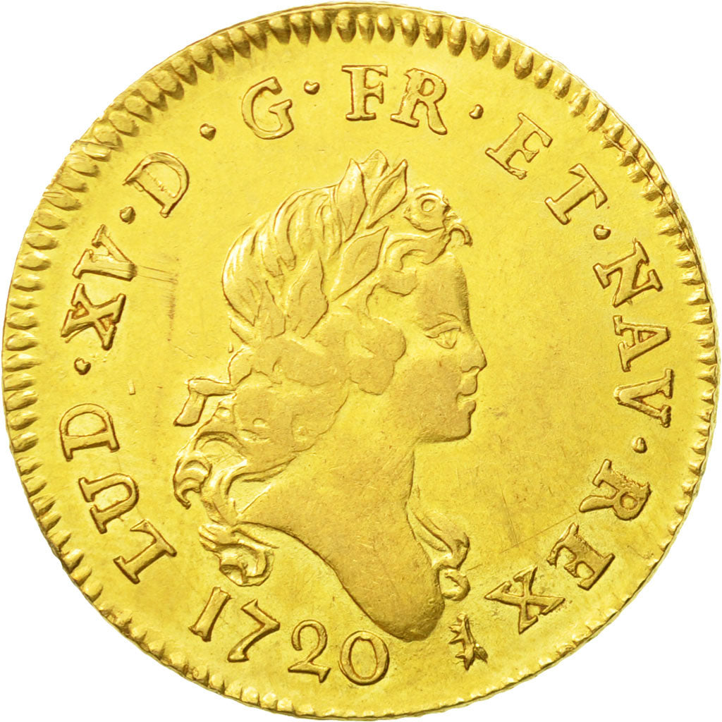 Münze, Frankreich, Louis XV, Louis d'or aux 2 L, 1720, Paris, S+, KM 461.1