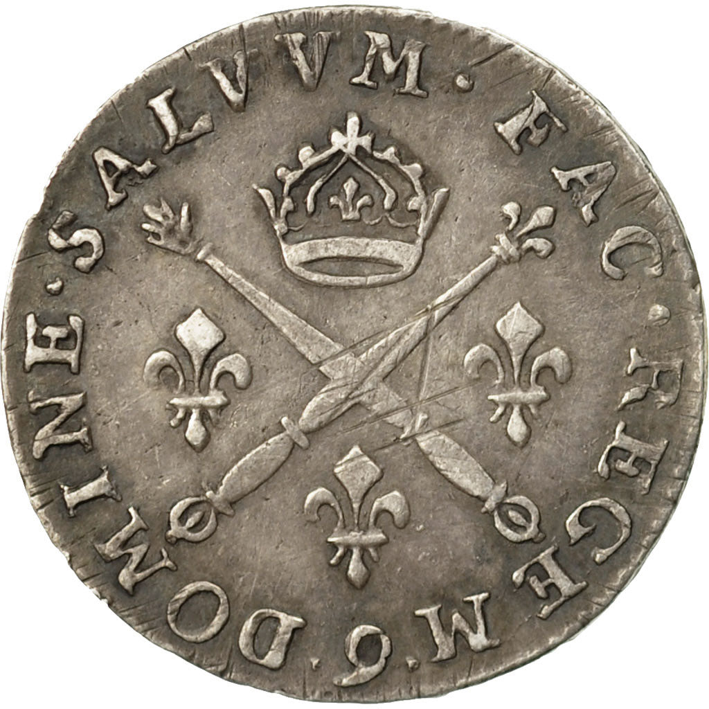 Monnaie, France, Louis XIV, 10 Sols aux insignes, 1707, Rennes, Gadoury 133