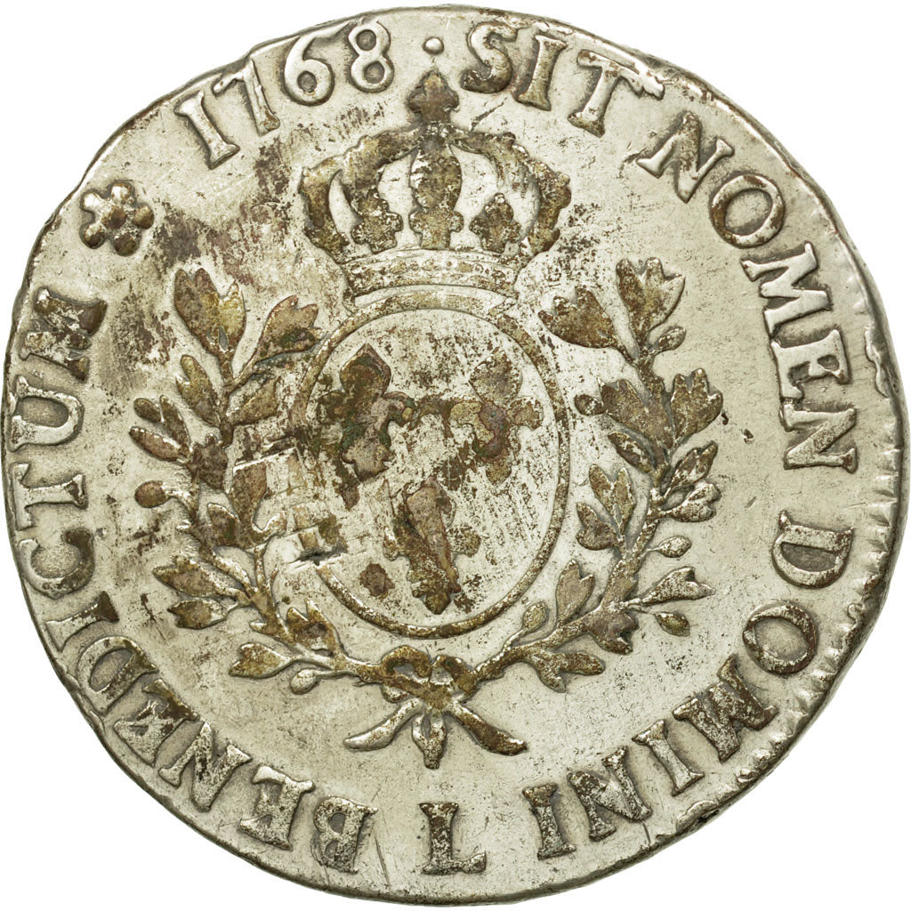 Coin, France, Louis XV, Écu au bandeau, 1768, Bayonne, VF(20-25), KM 512.12