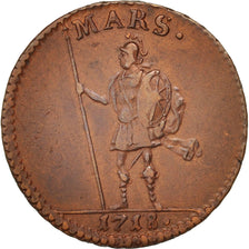 Sweden, Carl XII, Daler, 1718, Mars, Copper, KM:360