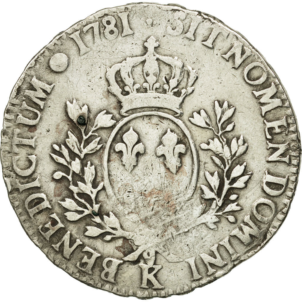 Coin, France, Louis XVI, Écu aux branches d'olivier, 1781, Bordeaux, KM 564.8