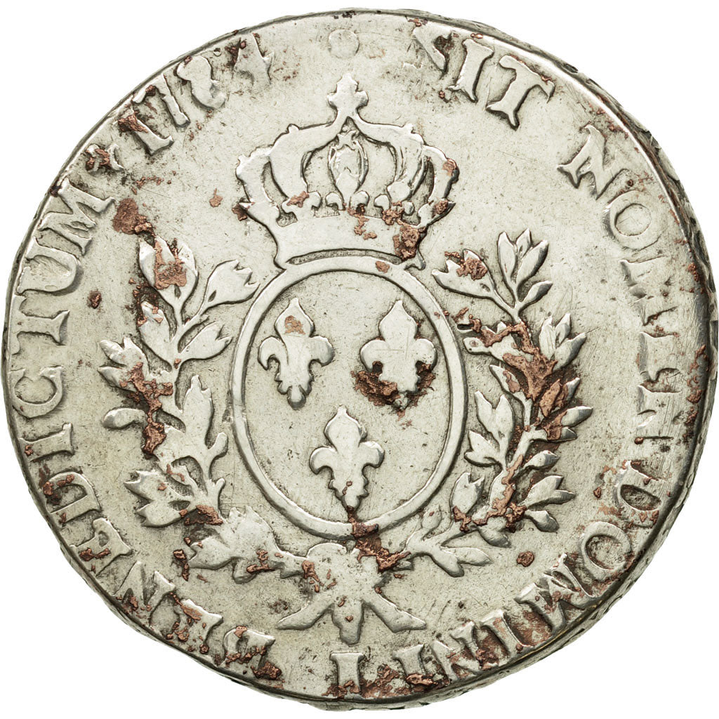 Moneta, Francia, Louis XVI, Écu aux branches d'olivier,1784,Limoges, MB,KM 564.7