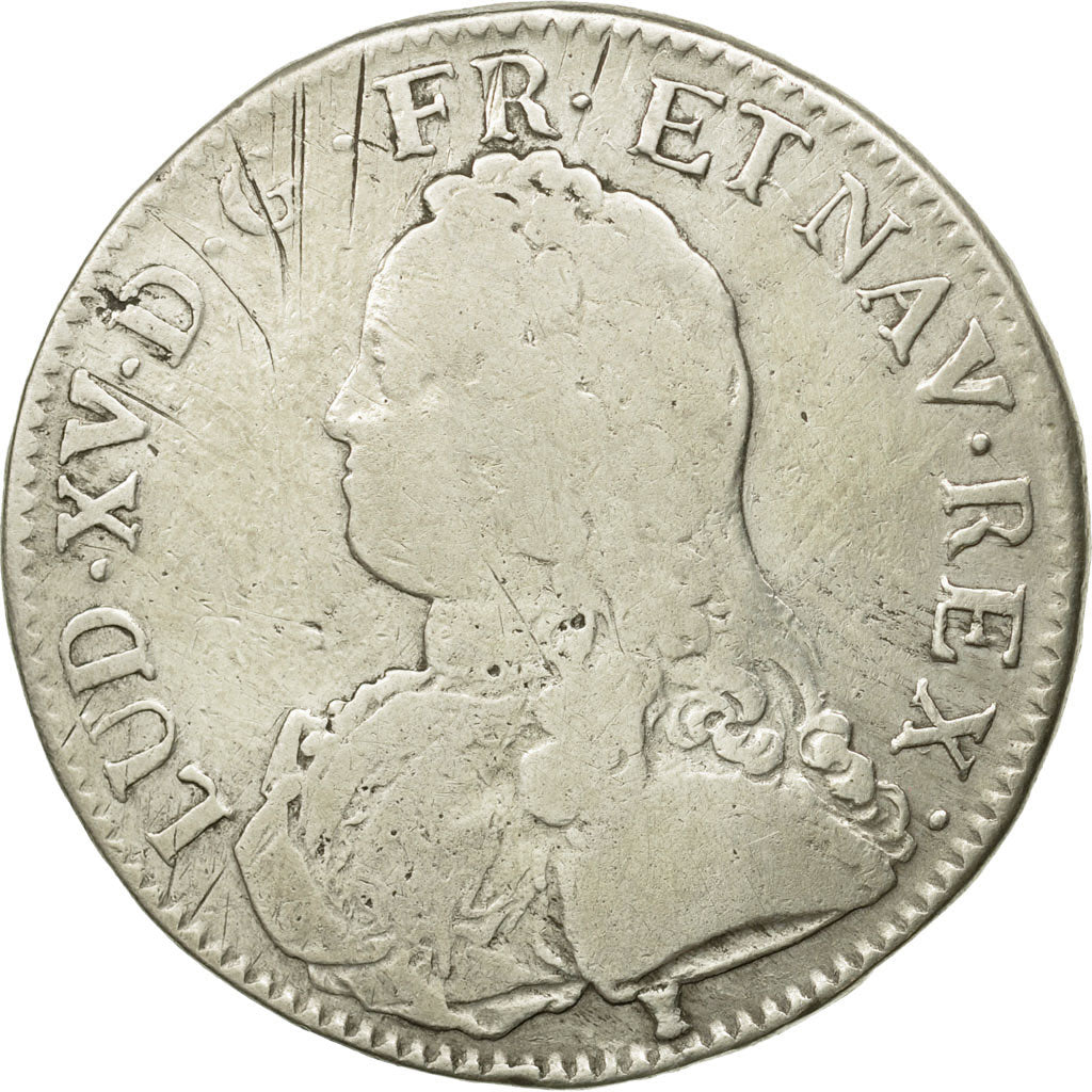 Münze, Frankreich, Louis XV, Écu aux branches d'olivier, 1726, Rennes, KM 486.26