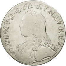 Monnaie, France, Louis XV, Écu aux branches d'olivier, 1728, Rouen, B+, Gad 321