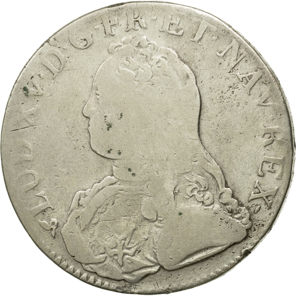 Munten, Frankrijk, Louis XV, Écu aux branches d'olivier, 1727, Rouen,ZG, KM486.3