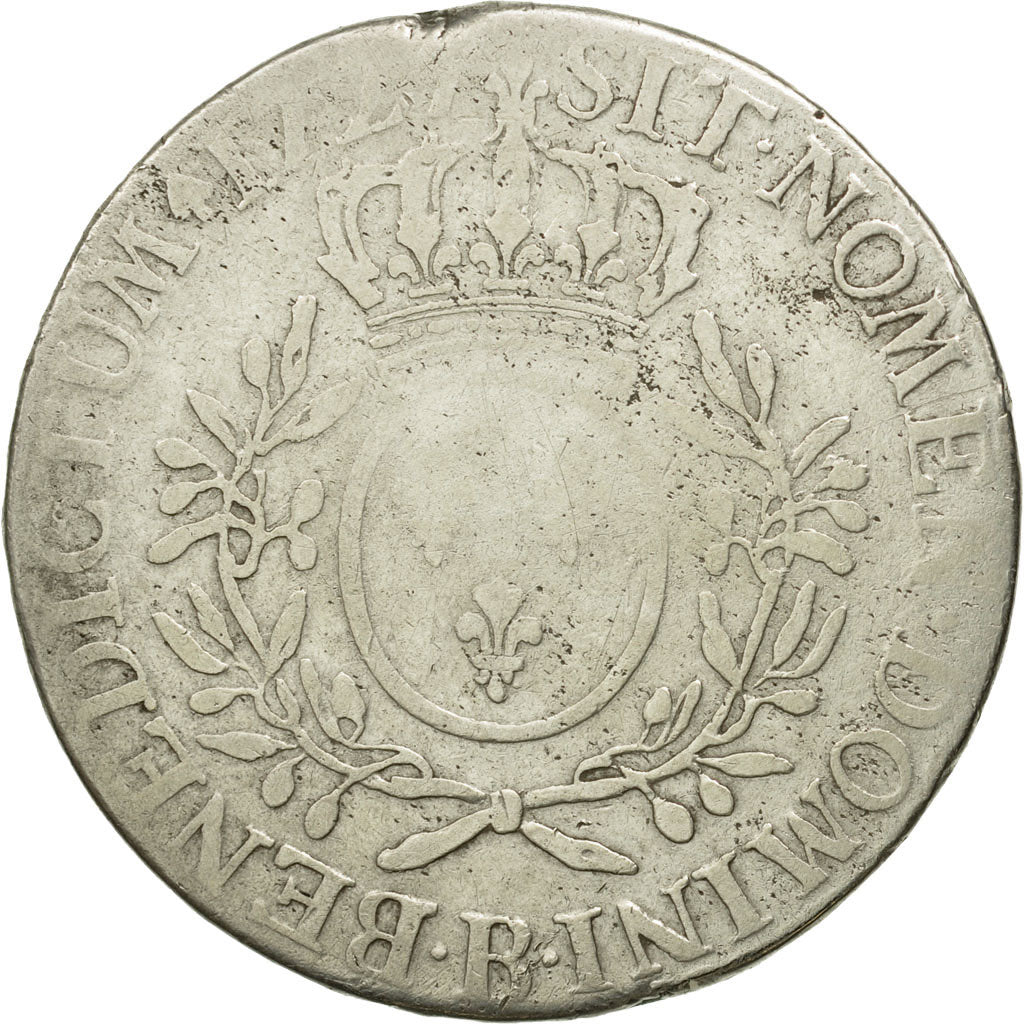 Munten, Frankrijk, Louis XV, Écu aux branches d'olivier, 1727, Rouen,ZG, KM486.3