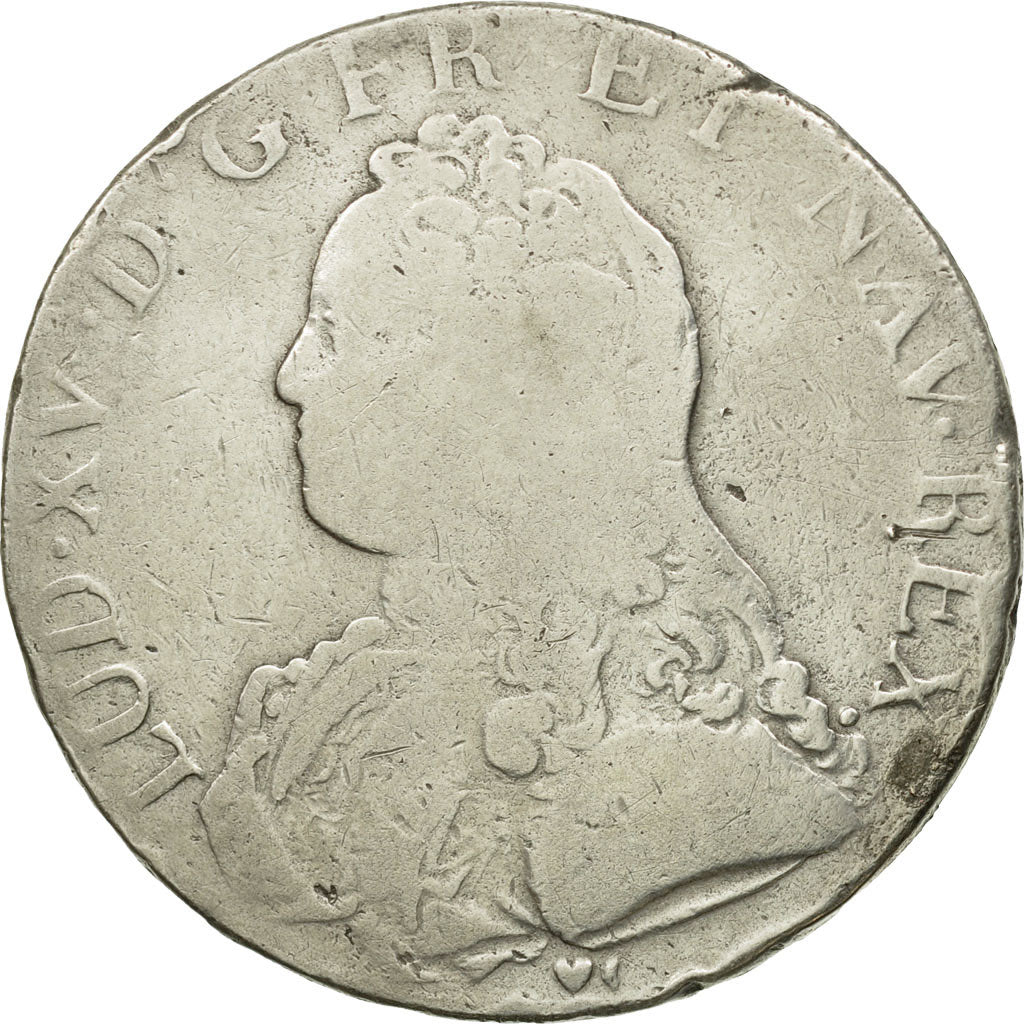Münze, Frankreich, Louis XV, Écu aux branches d'olivier, 1731, Aix,SGE+,KM486.27