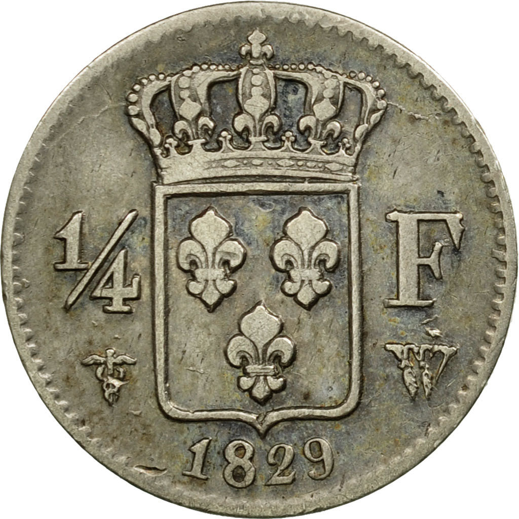 Moneta, Francja, Charles X, 1/4 Franc, 1829, Lille, EF(40-45), Srebro