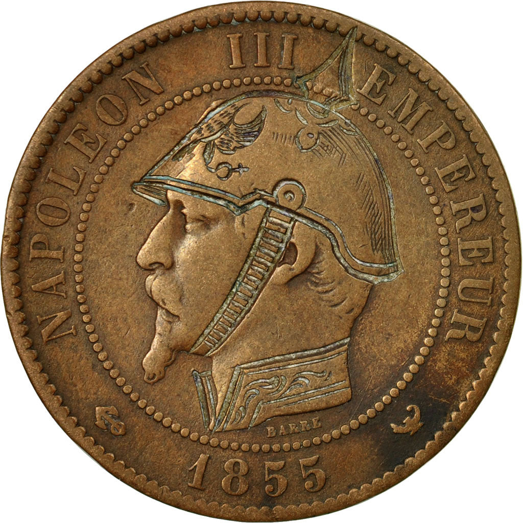 Coin, France, 10 Centimes, 1855, Lille, Satirique, VF(30-35), Bronze