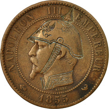 Coin, France, 10 Centimes, 1855, Lille, Satirique, VF(30-35), Bronze