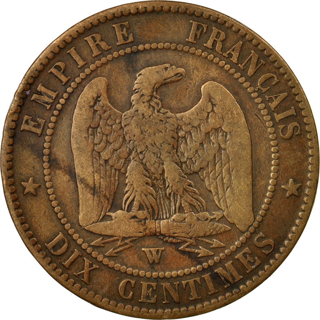 Coin, France, 10 Centimes, 1855, Lille, Satirique, VF(30-35), Bronze