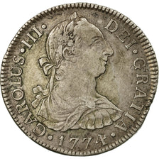 Moneta, Messico, Charles III, 2 Reales, 1774, Mexico City, BB, Argento, KM:88.2
