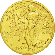 Frankrijk, Medaille, France - Europa, History, 1990, UNC-, Goud