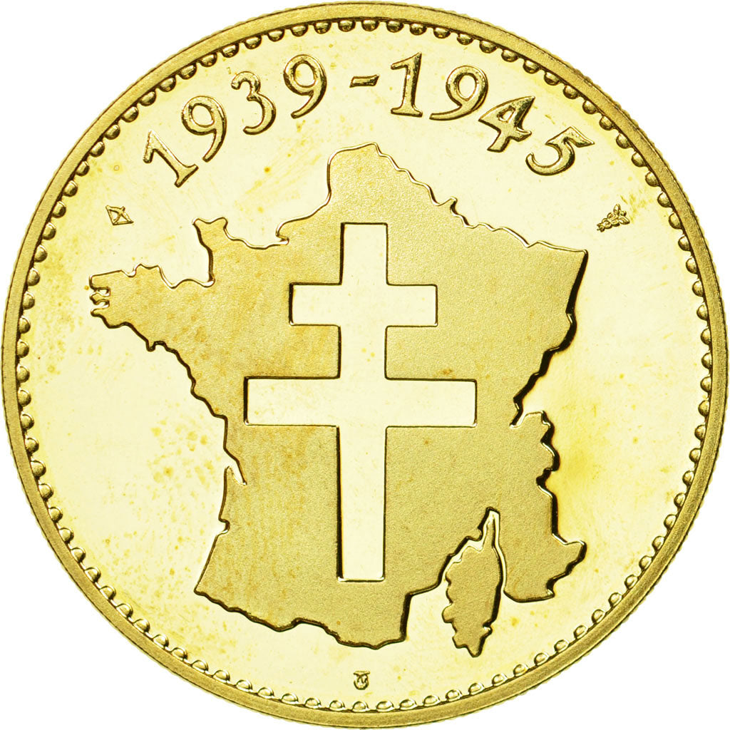 France, Medal, Victoire 8 Mai 1945, History, MS(64), Gold