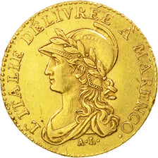 Moneta, STATI ITALIANI, PIEDMONT REPUBLIC, 20 Francs, 1801, Marengo, BB+, Oro
