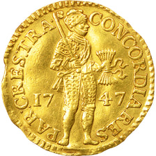 Coin, Netherlands, UTRECHT, Ducat, 1747, AU(50-53), Gold, KM:7.4