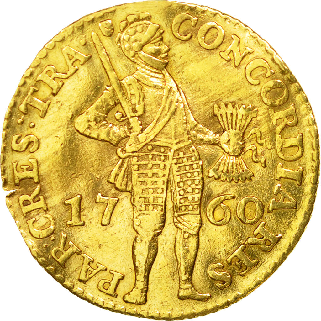 Coin, Netherlands, UTRECHT, Ducat, 1760, EF(40-45), Gold, KM:7.4