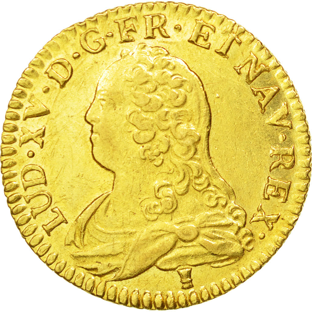 Münze, Frankreich, Louis XV, Louis d'or aux lunettes, 1728, Rennes, KM 489.26