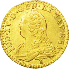 Münze, Frankreich, Louis XV, Louis d'or aux lunettes, 1728, Rennes, KM 489.26