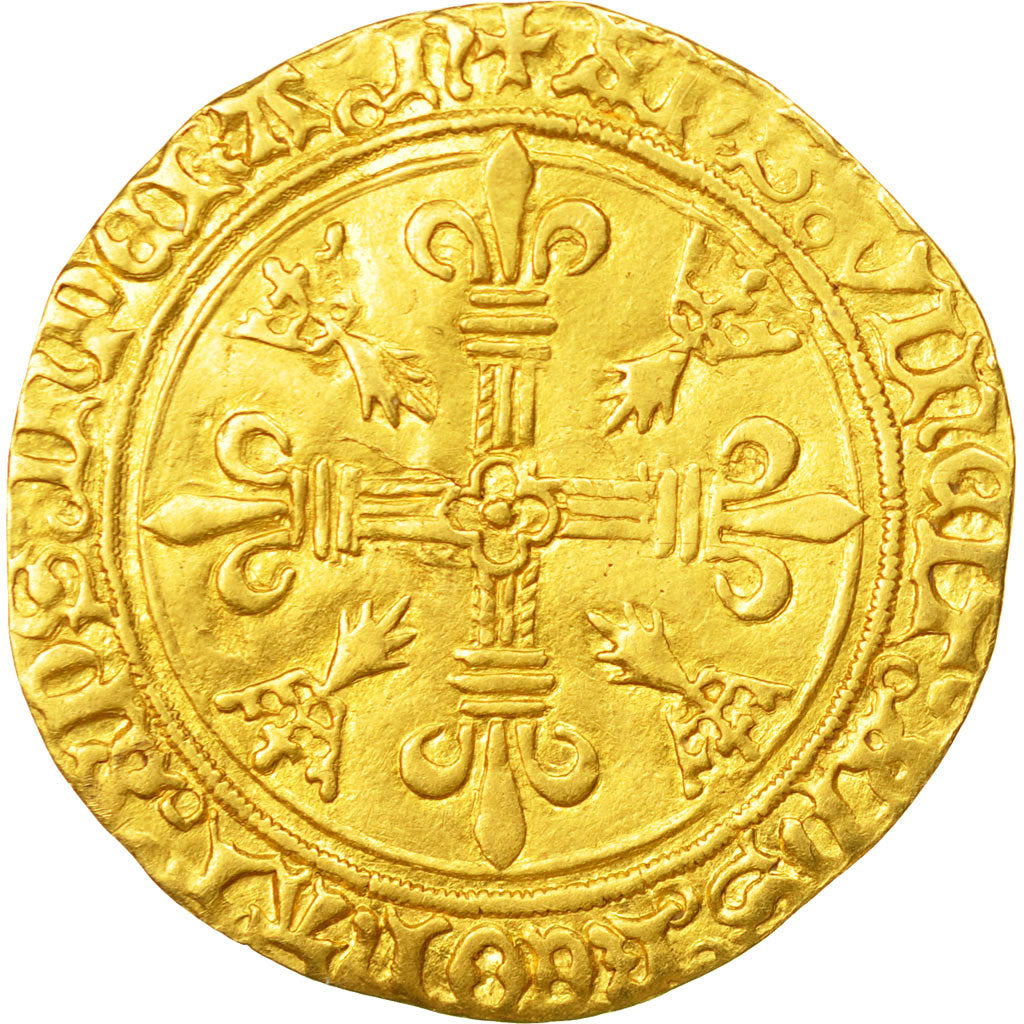 Coin, France, Charles VIII, Écu d'or au soleil de Bretagne, Nantes, Dup 581