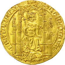 Coin, France, Philippe VI, Lion D'Or, Undated (1338), AU(50-53),Duplessy250