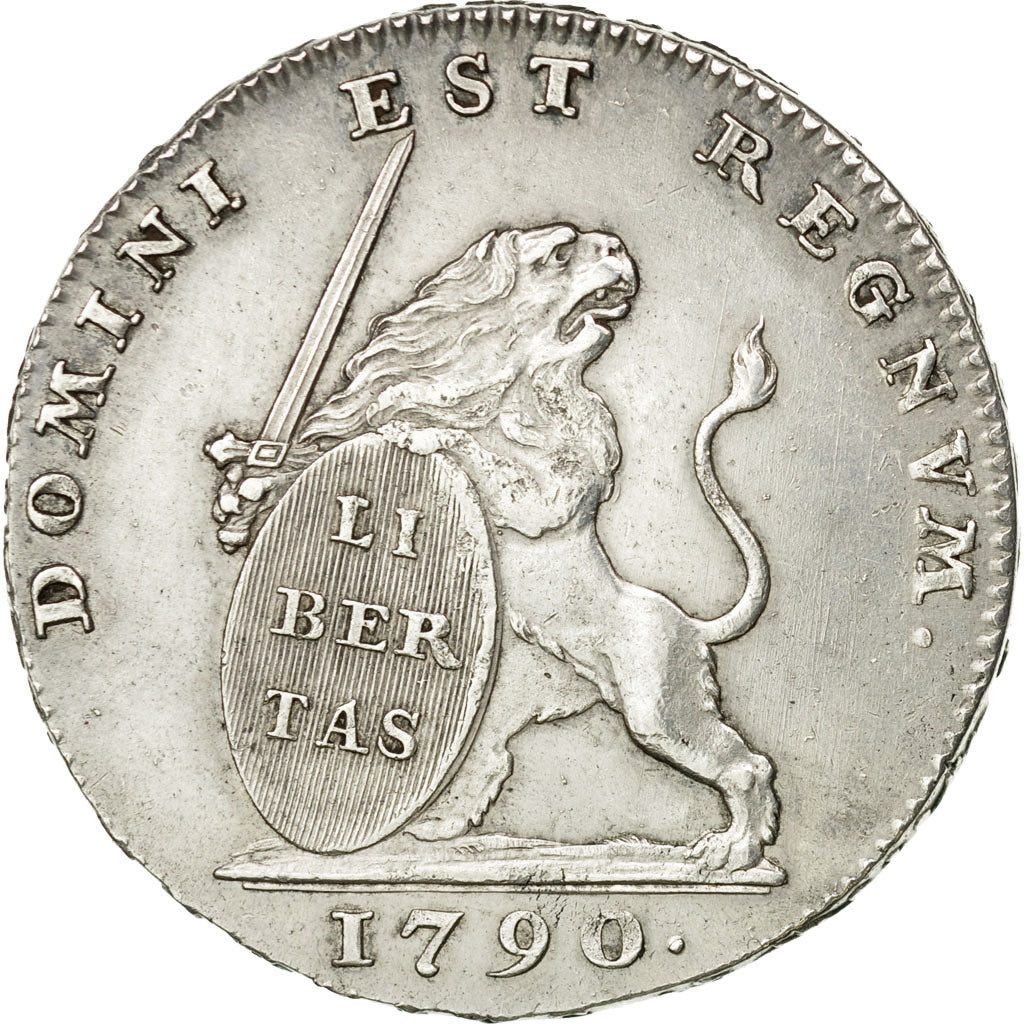 Coin, AUSTRIAN NETHERLANDS, 3 Florins, 3 Guldens, 1790, Brussels, AU(50-53)