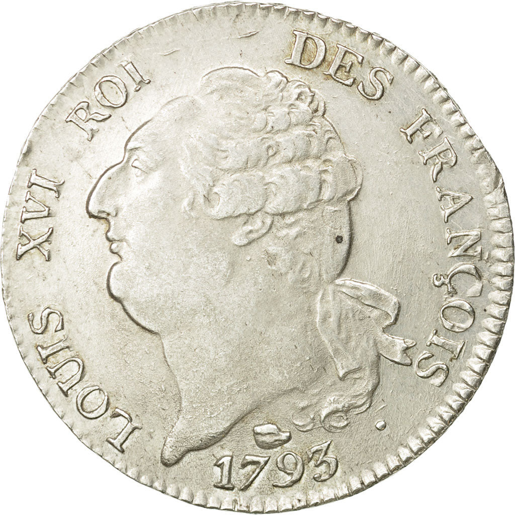 Munten, Frankrijk, Écu de 6 livres françois, 6 Livres, 1793, Toulouse, KM 615.9