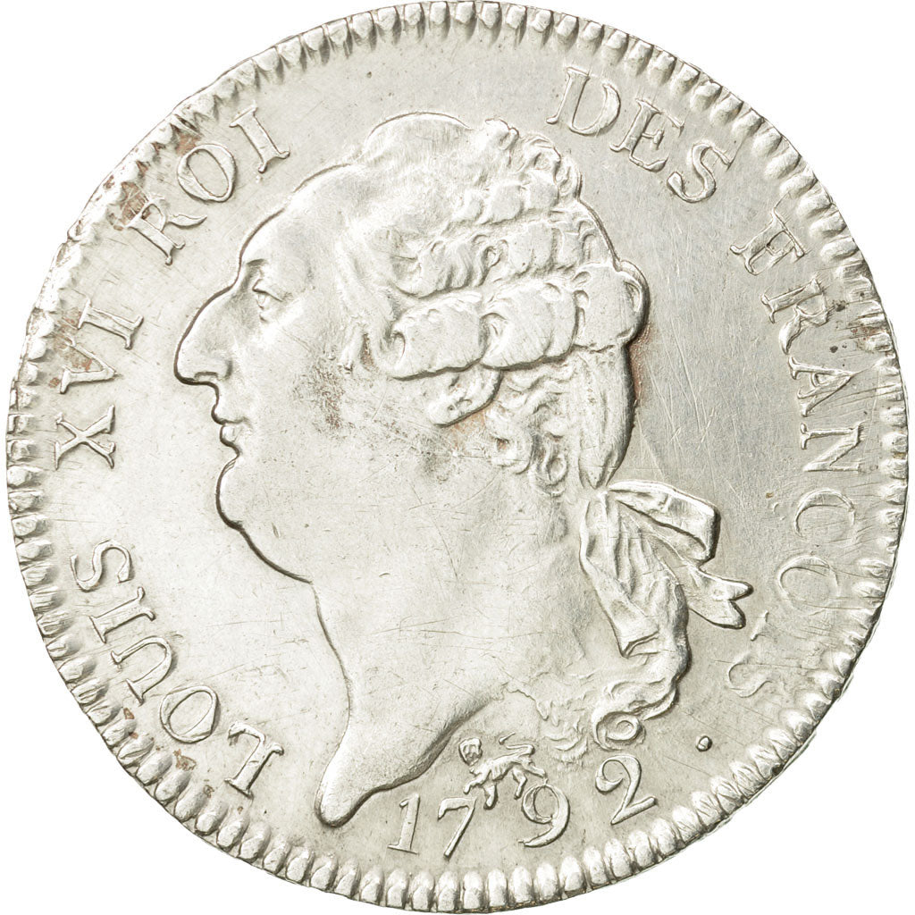 Moneda, Francia, Écu de 6 livres françois, 6 Livres, 1792, Paris, MBC+, KM 615.1
