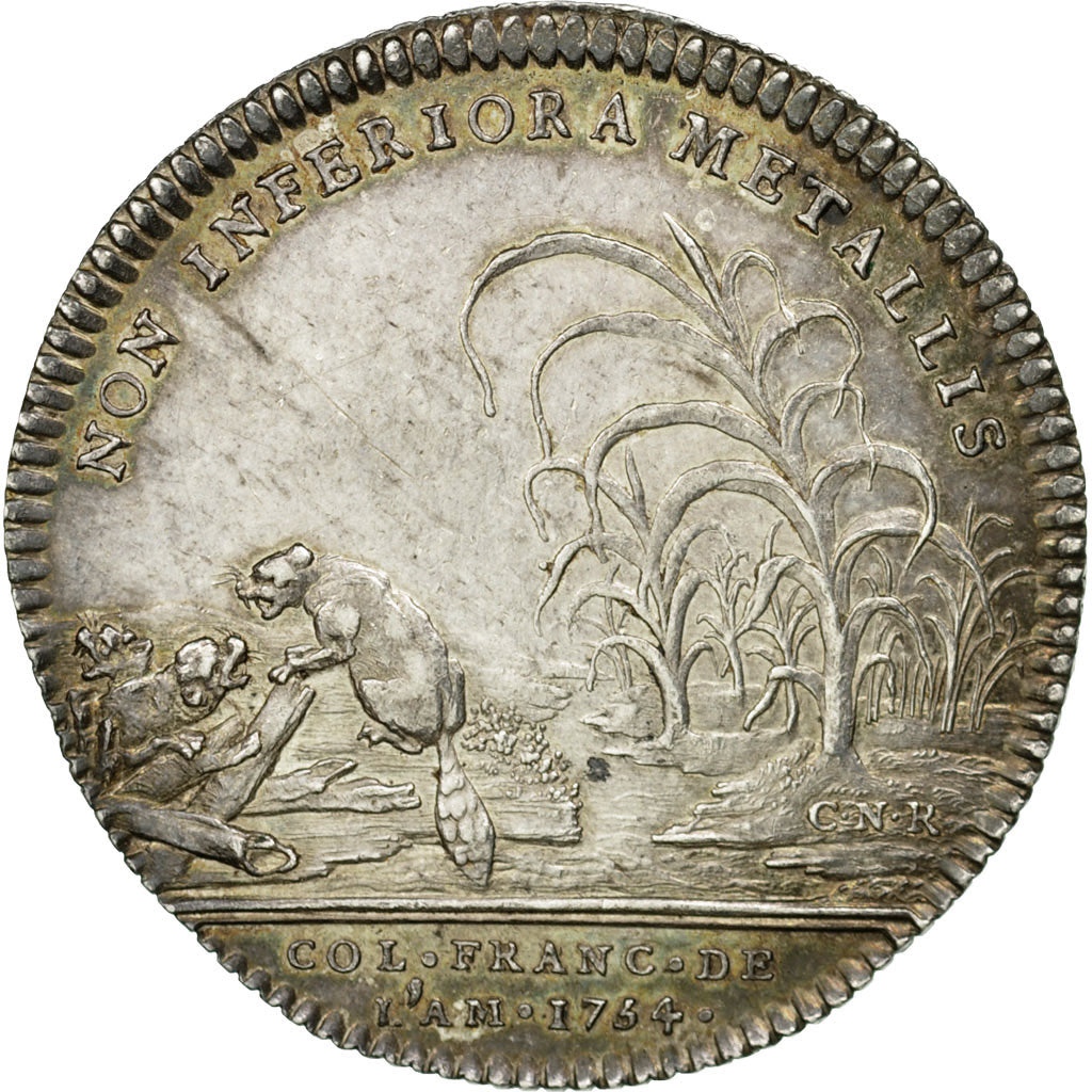 Canada, Jeton, Royal, Colonie Françoise de l'Amérique, Louis XV, 1754