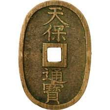Monnaie, Japon, 100 Mon, Tempo Tsuho, (1835-1870), TTB, Bronze, KM:7