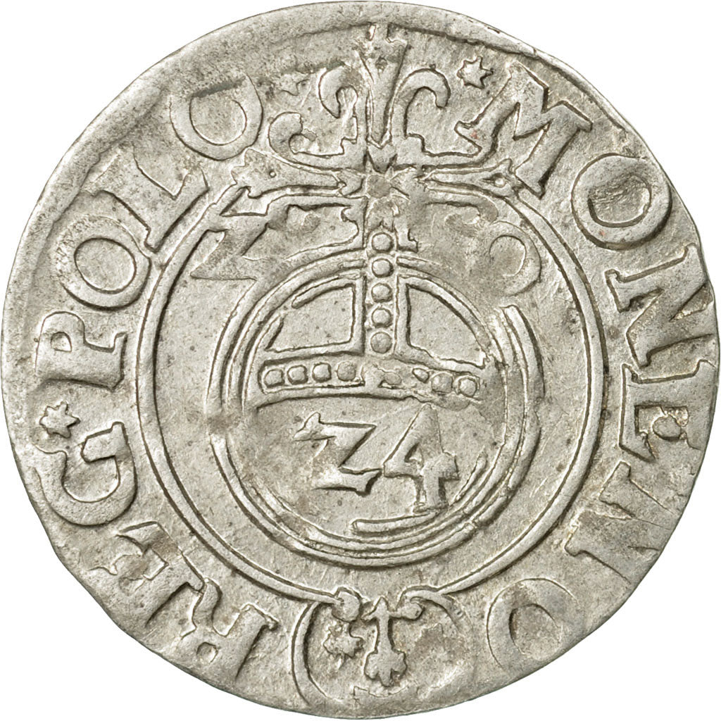 Coin, Poland, Sigismund III, 3 Polker, 3 Poltorak - 1 Kruzierz, 1620, AU(55-58)