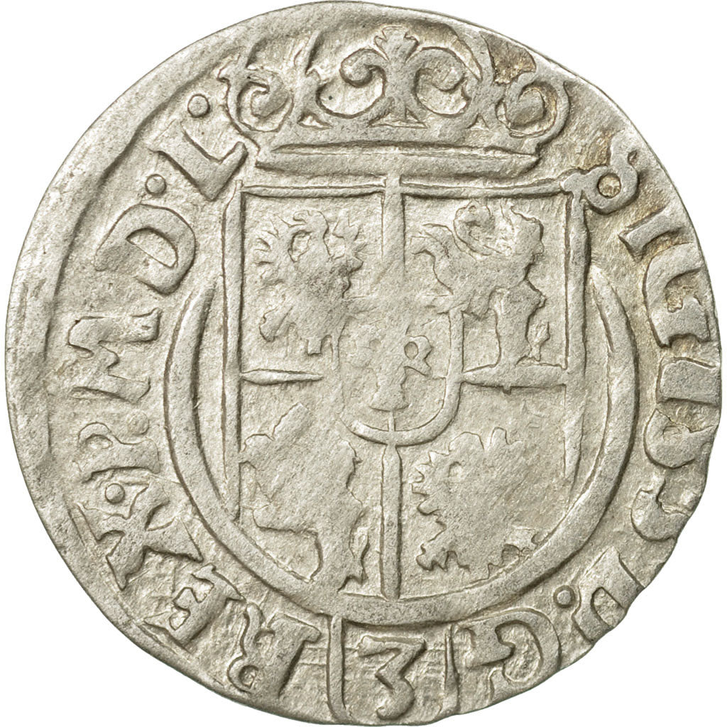 Coin, Poland, Sigismund III, 3 Polker, 3 Poltorak - 1 Kruzierz, 1626, AU(55-58)