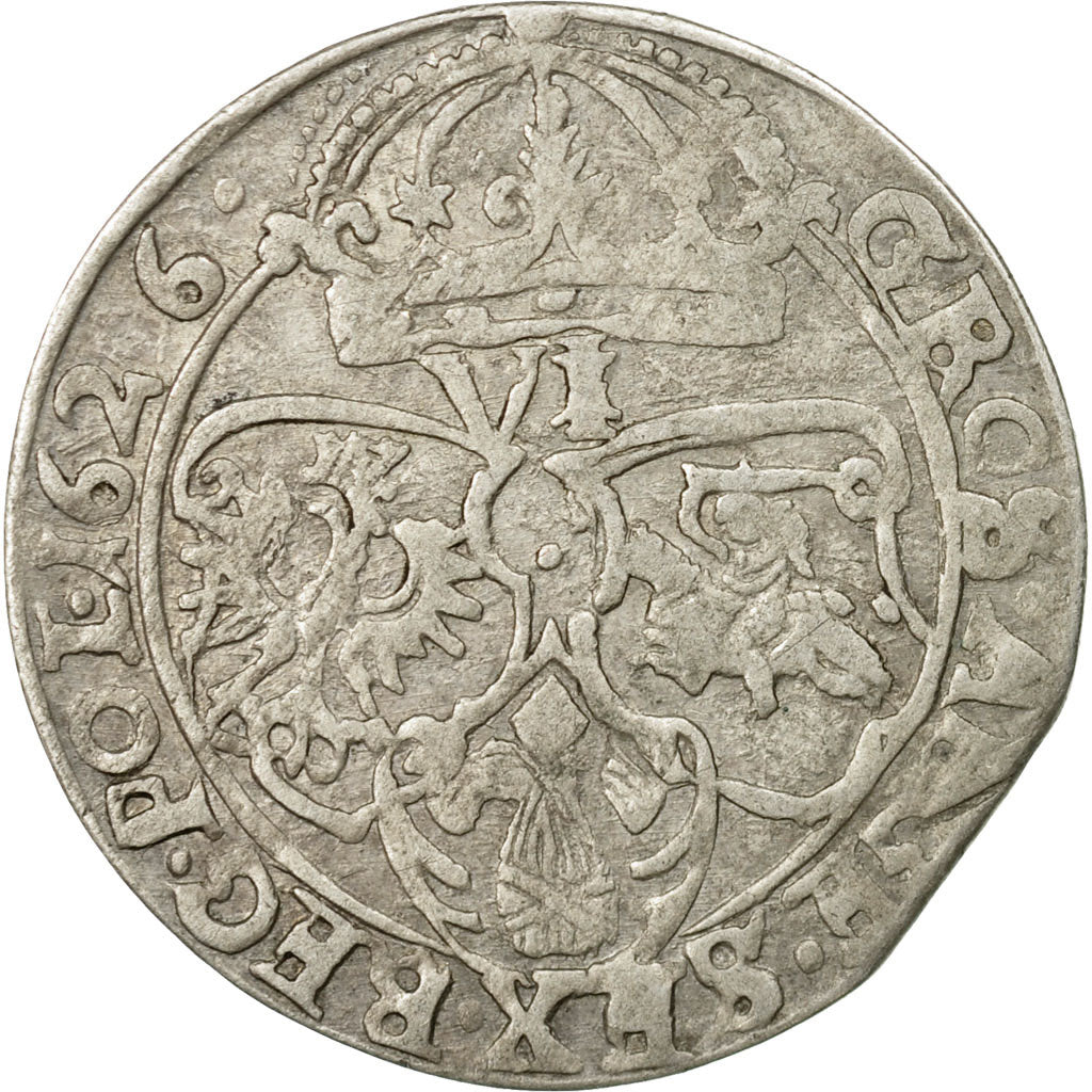 Coin, Poland, Sigismund III, 6 Groschen, 1626, Cracow, EF(40-45), Silver, KM:42