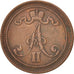 Monnaie, Finlande, Alexander II, 10 Pennia, 1866, TTB, Cuivre, KM:5.1