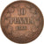 Moneda, Finlandia, Alexander II, 10 Pennia, 1866, MBC, Cobre, KM:5.1