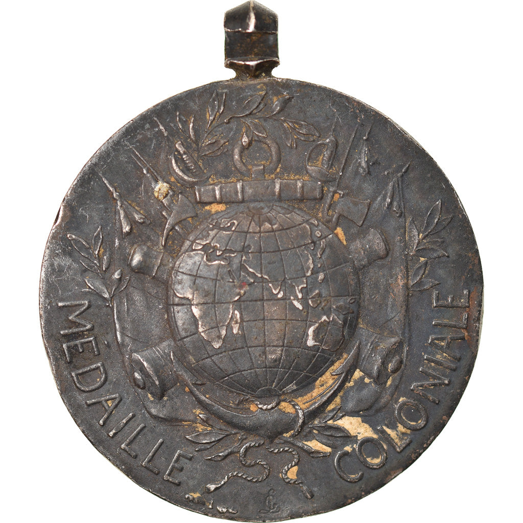 France, Medal, Médaille Coloniale, History, Lemaire, EF(40-45), Silver