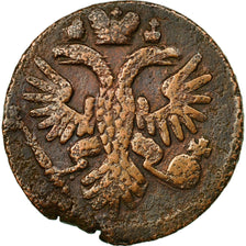 Moneta, Russia, Denga, 1/2 Kopek, 1735, BB, Rame, KM:188