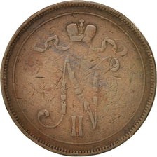 Finland, Nicholas II, 10 Pennia, 1896, Copper, KM:14