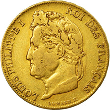 Monnaie, France, Louis-Philippe, 20 Francs, 1833, Rouen, TB+, Or, Gadoury:1031