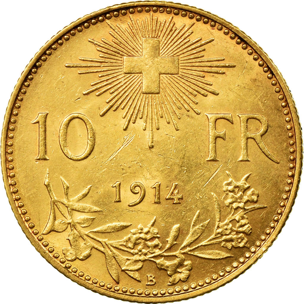 Moneta, Svizzera, 10 Francs, 1914, Bern, SPL-, Oro, KM:36