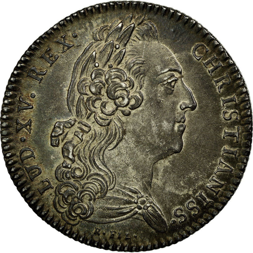 Francja, Jeton, Królewskie, Trésor Royal, Historia, 1757, Louis XV, AU(55-58)