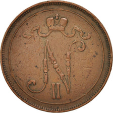 Finland, Nicholas II, 10 Pennia, 1908, Copper, KM:14