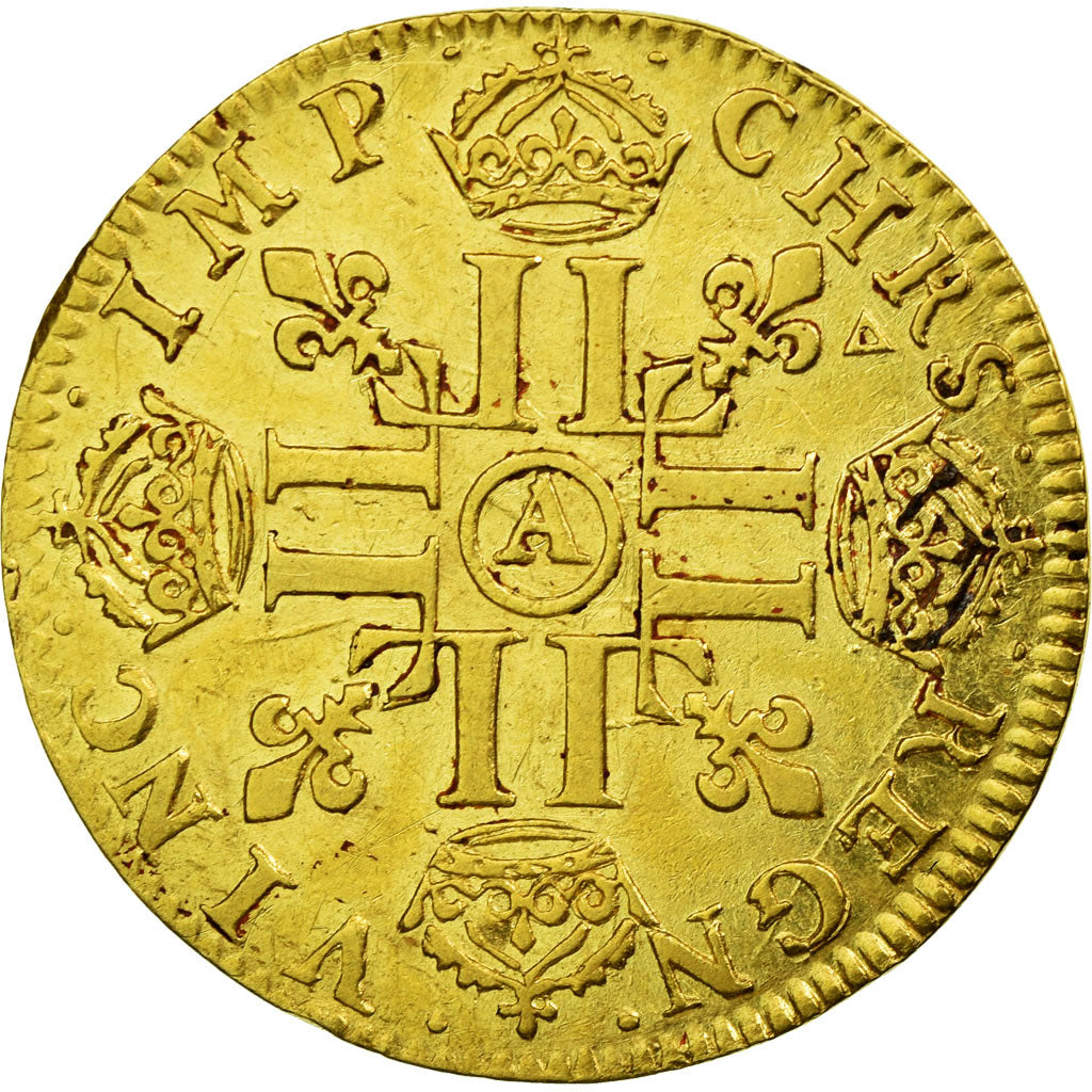 Münze, Frankreich, Louis XIV, Louis d'or à la mèche longue, 1647, Paris,KM 157.1
