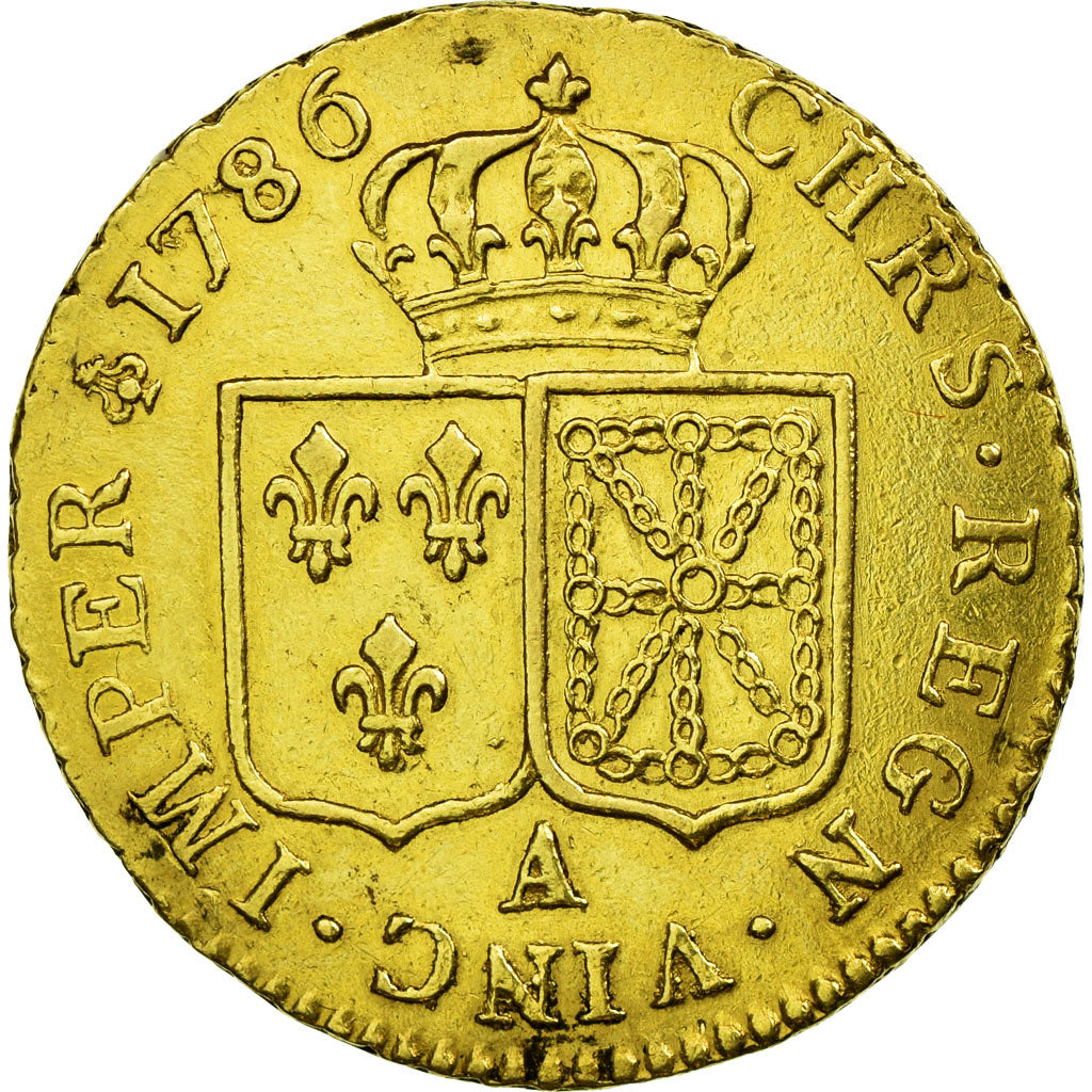 Monnaie, France, Louis XVI, Louis d'or à la tête nue, 1786, Paris, Gadoury 361