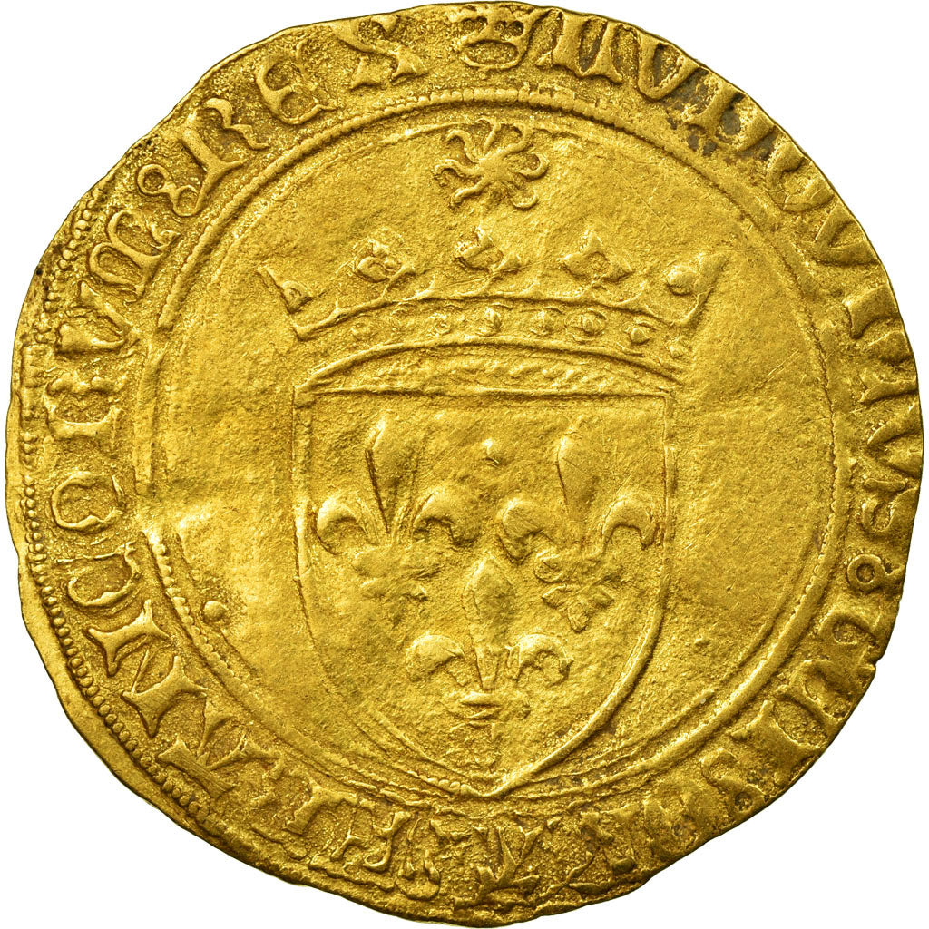 Munten, Frankrijk, Louis XI, Ecu d'or, Saint Lô, ZF, Goud, Duplessy:544