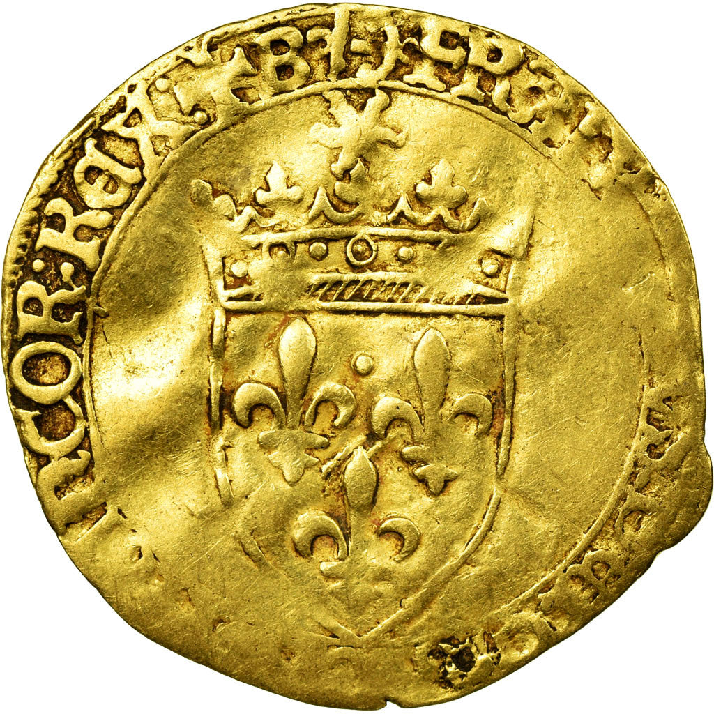 Moneta, Francja, François Ier, François Ier, Ecu d'or, Bourges, VF(20-25)