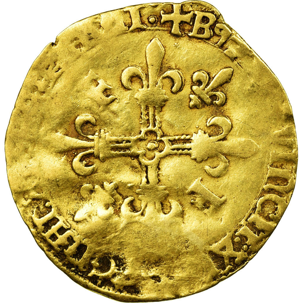 Moneta, Francja, François Ier, François Ier, Ecu d'or, Bourges, VF(20-25)