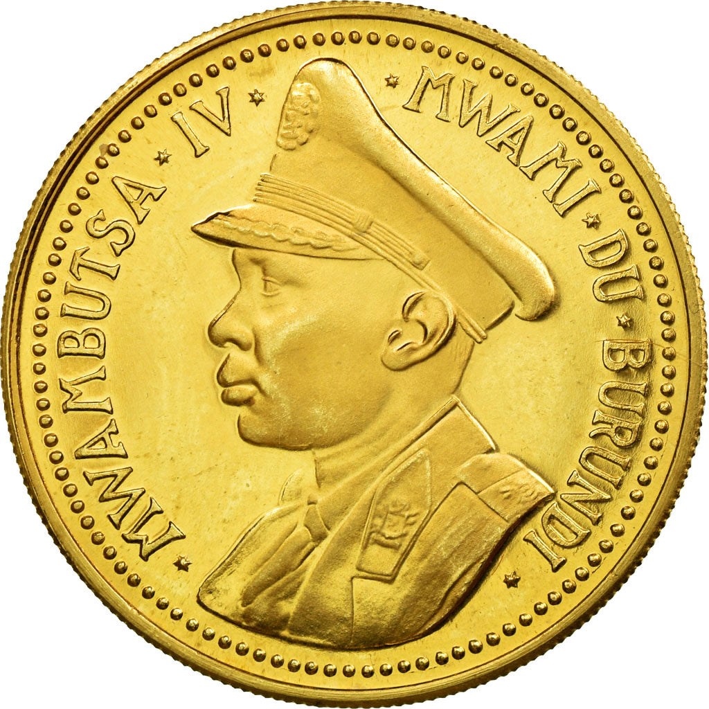 Coin, Burundi, Mwambutsa IV, 50 Francs, 1962, MS(65-70), Gold, KM:4