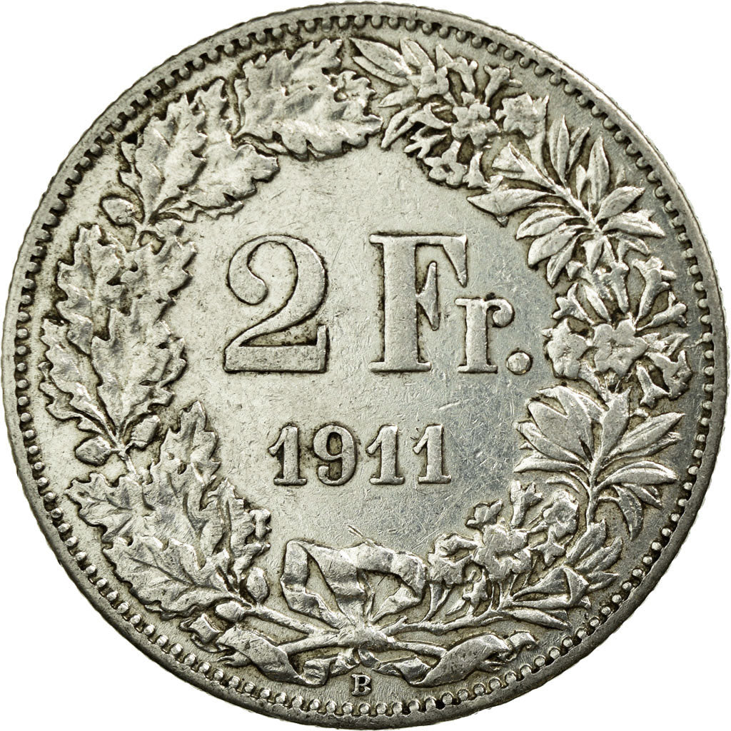 Monnaie, Suisse, 2 Francs, 1911, Bern, TTB, Argent, KM:21
